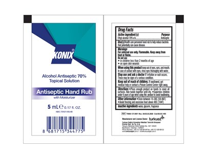 Image Description (Konix 70 Antiseptic Hand Rub 5 mL)